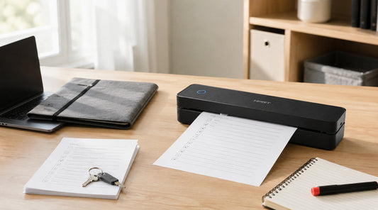 LumiFlick portable A4 printer with home, work and study documents